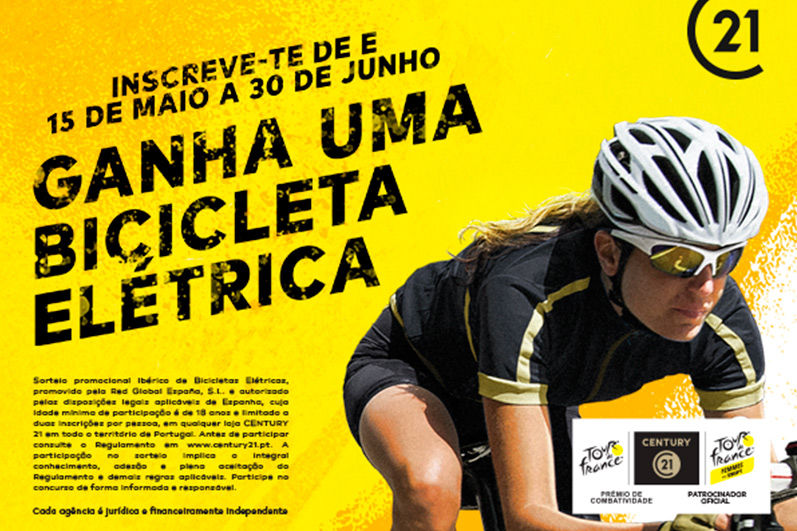 Visite uma agência Century 21 aderente* e habilite-se a ganhar uma bicicleta eléctrica premium angell mobility!